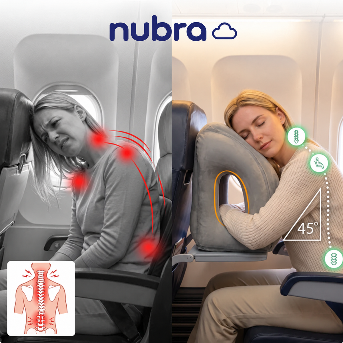 Almohada Cervical Inflable 360°